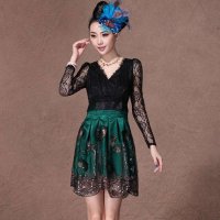 格莱美时尚性感蕾丝拼接连衣裙130377