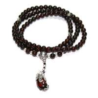 禾场尚腾 天然石榴石+925银手链/项链-别来伤害我