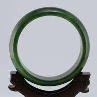 玖品缘新疆和田玉 碧玉籽料手镯58# 附鉴定证书