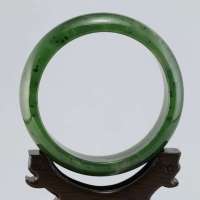 玖品缘新疆和田玉纯天然碧玉籽料手镯61.5# 有证书