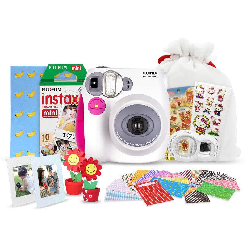 富士(FUJIFILM)趣奇(checky)instax mini7S相机大礼包(粉)图片