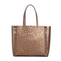 柏雅图牛皮新款潮流蝙蝠女包手提单肩女包子母包99216古铜色