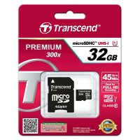 创见(Transcend)32G(UHS-I300X)高速存储卡(MicroSD)+卡套