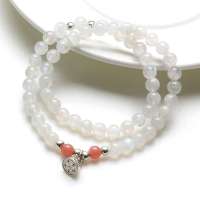 阿梵尼 蓝月光石搭S925泰银莲蓬款附证书