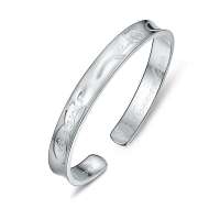 金叶珠宝S999千足银女款手镯 含羞贵妃