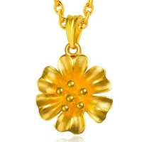 潮宏基 官方正品-花情密语系列-花蕊夫人-足金-足金/黄金吊坠