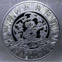 中国金币 投资收藏金银币2004年猴年本色纪念银币1盎司