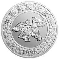中国金币 投资收藏金银币2006年狗年本色纪念银币1盎司