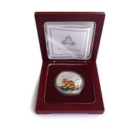 中国金币 1998年虎年金银纪念币1盎司圆形彩色银质纪念币