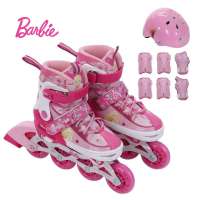 芭比 BARBIE时尚前轮闪光直排旱冰鞋套装BCY31040-B