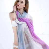 GLOVIN 知品风格 渐变色空调披肩 蓝色