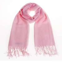 GLOVIN 知品风格 纯羊毛围巾素色披肩 浅粉