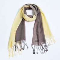 GLOVIN 知品风格 渐变色羊毛披肩 黑色