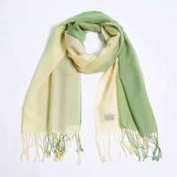 GLOVIN 知品风格 渐变色羊毛披肩 浅绿