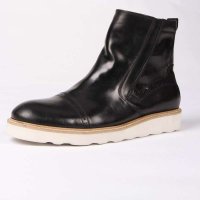 星期六黑色油面牛皮男靴SS1WSM870611