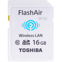 东芝(FlashAir) wifi SD卡 16G(Class10)SDHC储存卡(Wireles LAN)