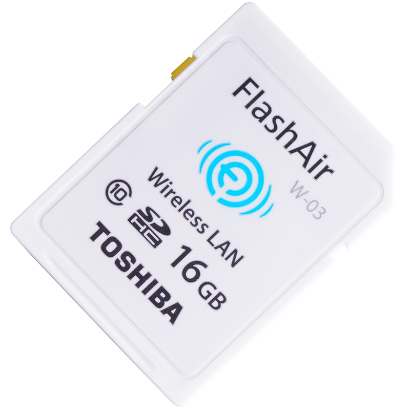 东芝(FlashAir) wifi SD卡 16G(Class10)SDHC储存卡(Wireles LAN)