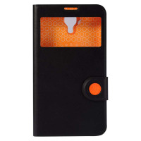 倍思智彩智能休眠皮套I9208 I9200 I9205黑/橙