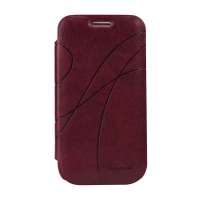 哈密瓜(hamimelon)三星 I9300 弦系列翻盖皮套HM8119酒红