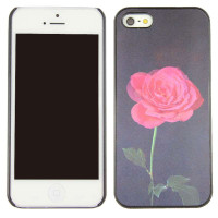 白雀红玫瑰3D动感手机保护壳iPhone5