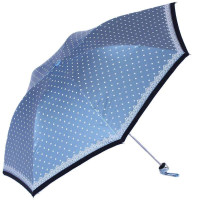 红叶色胶浪漫蜜语三折晴雨两用伞E304浅蓝