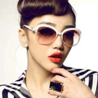 音米女款太阳眼镜新款潮人墨镜 1058 粉色