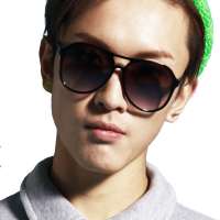 音米欧美复古潮流墨镜男款太阳镜 1066  黑色