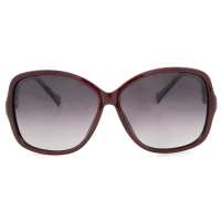 音米女款时尚明星款大框太阳镜 1108  酒红色