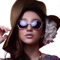 Inmix欧美复古花纹装饰墨镜 1111 黑白框