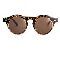 Inmix女款个性翻盖圆太阳镜 1158 琥珀色