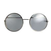 Inmix女款圆形大框太阳眼镜 1162 银框银片