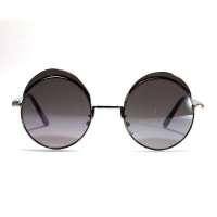 Inmix女款个性带沿圆太阳镜  1172 枪色