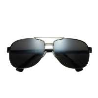 音米正品男士太阳镜潮人复古墨镜  1182 枪框黑片