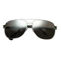 音米正品男士太阳镜潮人复古墨镜 1182  银框灰片