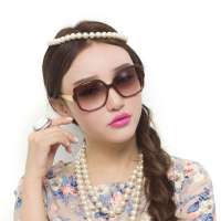 Inmix音米女款渐变色太阳镜  1183  外棕内象牙