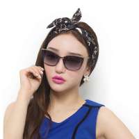 音米女款偏光太阳镜司机镜驾驶镜 1193 亮黑色