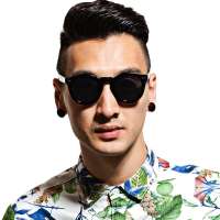 Inmix音米时尚亮果色框墨镜 1210 亮黑色