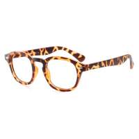 Inmix男款复古豹纹装饰眼镜架  2078  琥珀色