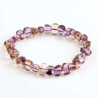 博祥 天然水晶紫黄随形光面手串