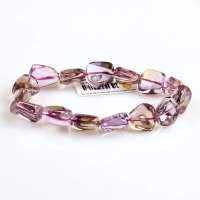 博祥 天然水晶紫黄随形光面手串大号