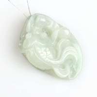 慕玉和 天然A货翡翠连年有余吊坠