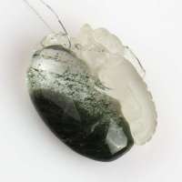 慕玉和 天然水晶绿幽灵神兽吊坠