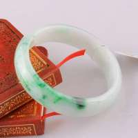 慕玉和 天然A货翡翠飘绿手镯61mm