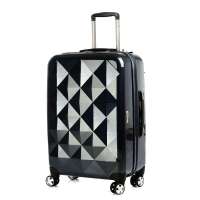 eminent雅士新品拉杆箱 日韩风纯PC万向轮行李箱正品旅行箱Ke98墨水蓝19寸