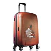 eminent雅士高耐磨超轻PP 炫彩设计拉杆箱行李箱 托运箱669彩虹黄19寸