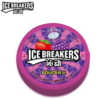 好时 Ice Breakers(混合浆果味草莓味) 无糖爽口糖(盒装) 24g