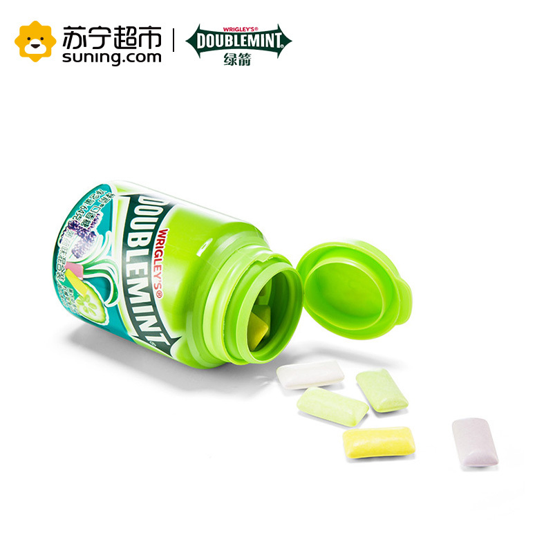绿箭 口香糖薄荷味混合40粒瓶装64g