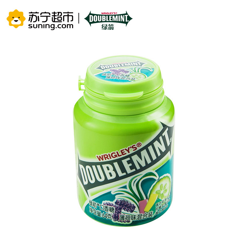 绿箭 口香糖薄荷味混合40粒瓶装64g