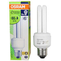 OSRAM欧司朗T4标准型节能灯10W暧白色E27十支装