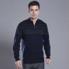 威克赛冬装新品 100%纯羊毛衫中年男士半高领拉链休闲毛衣 wks-d-4
